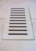 Ceramic vent cover made to match Addison Place Gallery Crème tile. Size - 4 Inch x 11 Inch