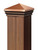 4 Ft. - Post Sleeve Kit  (with matchIng cap & base collar) - Chestnut - Railing
