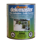 Trim Adhesive, a fast tack adhesive used to adhere vinyl to metal flashing, cantstrip, or any vertical angle.