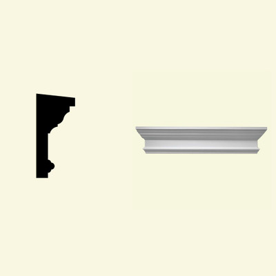 34 Inch x 11 Inch x 6 Inch Primed Polyurethane Crosshead with Trim Strip for Window and Door