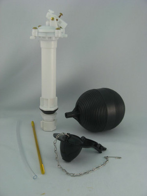 Universal Toilet Repair Kit includes 8 Fill Valve, Tank Ball and 3 way Flapper