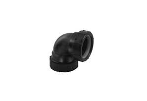 Plastic 1-1/2" 90 Degree Coupling - Double Slip Joint Connect