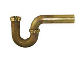Brass 1-1/2" x 1-1/2" Rough Brass P-Trap