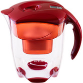 Elemaris XL Water Filter Pitcher, 9 Glasses, Red