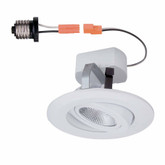 White IC Recessed LED Gimbal  Trim - 4 Inch