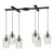 Hammered Glass Collection 6 Light Chandelier In Oil Rubbed Bronze