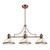 Chadwick 3-Light Island Light In Antique Copper With Cappa Shell