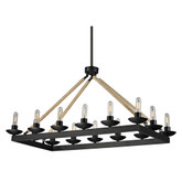 Pearce Collection 14 Light Chandelier In Matte Black