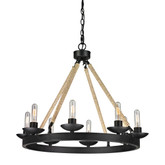 Pearce Collection 8 Light Chandelier In Matte Black