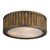 Linden Collection 3 Light Flush Mount In Aged Brass