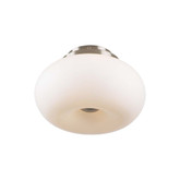 Contemporary Beauty 3 Light Flush Mount with Matte Opal Glass and Satin Nickel Finish