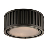 Linden Collection 2 Light Flush Mount In Oil Rubbed Bronze- LED