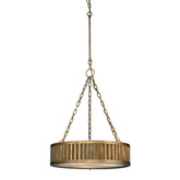 Linden Collection 3 Light Pendant In Aged Brass