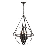 Hemispheres  Collection 4 Light Pendant In Oil Rubbed Bronze