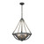 Natural Rope 3 Light Pendant In Silvered Graphite/Polished Nickel Accents