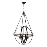 Hemispheres  Collection 6 Light Pendant In Oil Rubbed Bronze