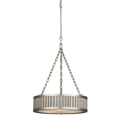 Linden Collection 3 Light Pendant In Brushed Nickel