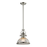 Chadwick  Collection 1 Light Pendant In Polished Nickel