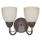 Atropolis 2 Light Wall Rubbed Bronze Incandescent Wall Sconce