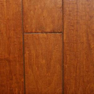 Hand Scraped Spice Maple 3/8  Inches  Thick x 4-(3/4  Inches  Width x Random Length Engineered Click Hardwood Flooring (33 Sq. Ft. /Case)