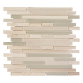 11.875 Inch x13 Inch x 6mm Aged Paper Glass/Stone Mosaic Tile