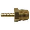 Brass Barb I.D. Hose barb to male Pipe Adaptor (1/8 X 1/4)