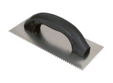 4 x 9 Inch Wall Trowel with Plastic Handle and Steel Blade, 1/4 x 3/16 Inch V-Notch