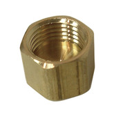 Brass Compression Nut less Insert (1/4 Inches)