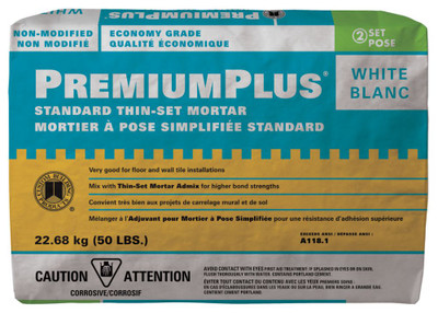 PremiumPlus<sup>®</sup> Standard Thin-Set Mortar  White 22.68 Kg