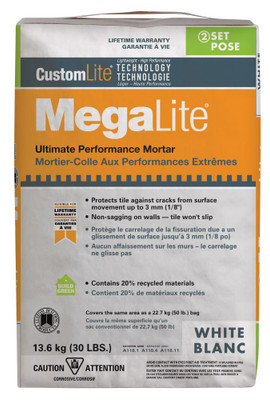MegaLite Ultimate Performance Mortar White - 30lb