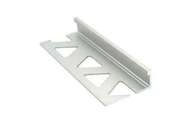 Ceramic Aluminum Tile Edge, Satin Clear - 3/8 Inch (10mm)