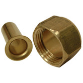 Brass Nut with Brass insert (3/8 Inches)