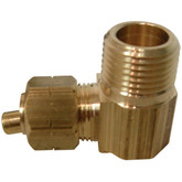 Tube to Male Pipe Elbow with Brass Insert (1/4 x 1/8)