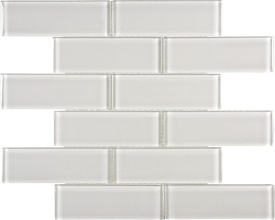 2x6 Arctic Fog Glass Brick Mosaics