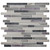 Silver Sea Pencil 13 in. x 11-3/4 in. Glass and Quarts Mosaic Wall Tile