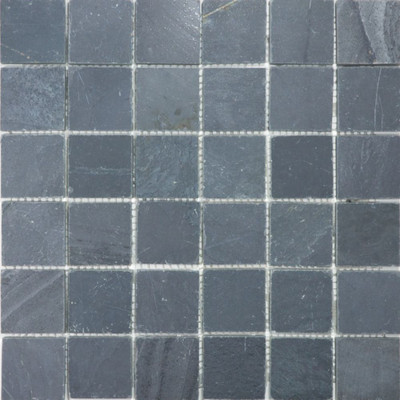 2 Inchx2 Inch Bengal Black Honed Slate Mosaics