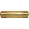 Yellow Brass 3/8 Inches Pipe Nipple 4 Inches
