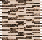Alicante Bamboo Pattern Marble Mesh-Mounted Mosaic Floor & Wall Tile