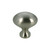 Contemporary Metal Knob - Brushed Nickel - 30 Mm Dia.