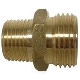 Brass Male Hose to Male Pipe Adaptor (3/4 x 1/2)
