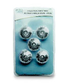 Crystal Knob 5 Pack Satin Nickel  - 1 - 1/4 Inch