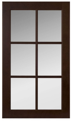Wood Glass Door Naples 17 3/4 x 30 1/8 Choco