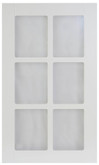 Thermo Glass Door Lausanne 17 3/4 x 30 1/8 White