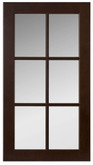 Wood Glass Door Naples 16 1/2 x 30 1/8 Choco