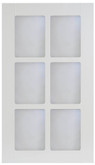 Thermo Glass Door Lausanne 16 1/2 x 30 1/8 White