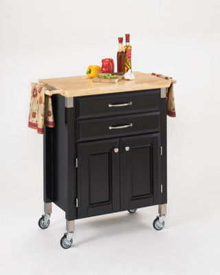 Dolly Madison Black Kitchen Cart