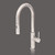 Pure Water Series - Single Side Lever Stainless Steel Kitchen Faucet - Polished Stainless Steel Finish