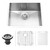 Stainless Steel Undermount Single Bowl Kitchen Sink 16 gauge 23 Inch