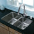 Stainless Steel All in One Undermount Kitchen Sink and Faucet Set 32 Inch