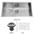 Stainless Steel Undermount Kitchen Sink Grid and Strainer 16 gauge 30 Inch
